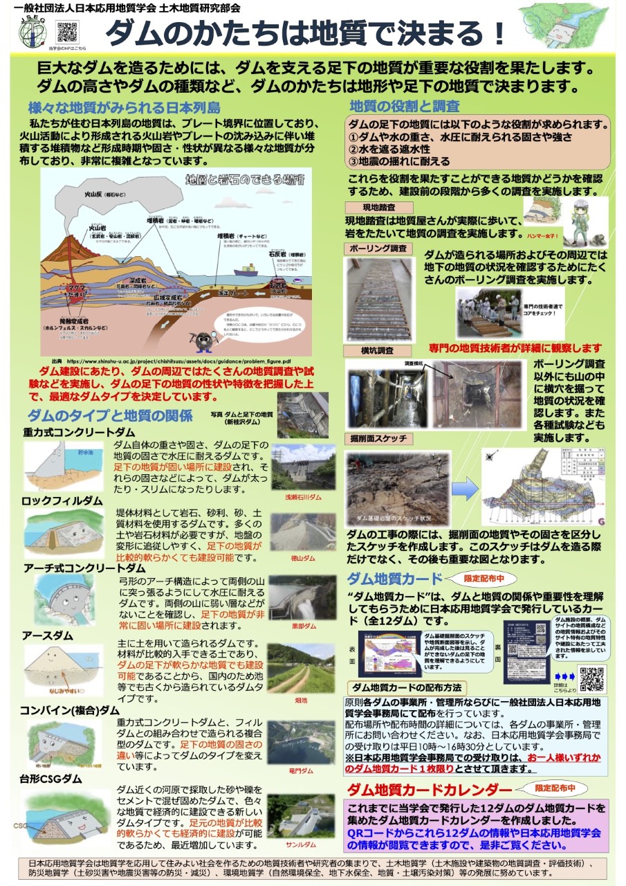 「ダムのかたちは地質で決まる！」